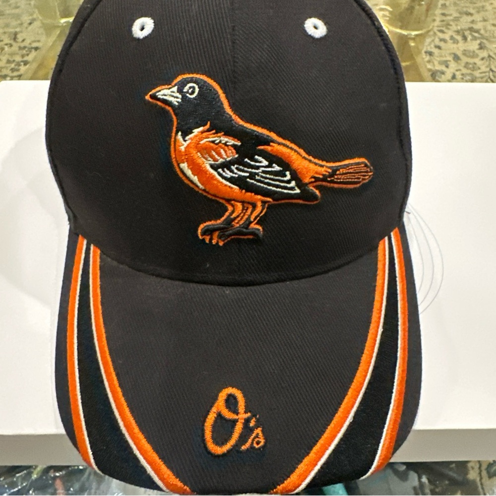 Baltimore Orioles Black & Orange Bird Logo Baseball Cap NWT